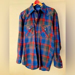 Pendleton men’s western wool snap shirt Large